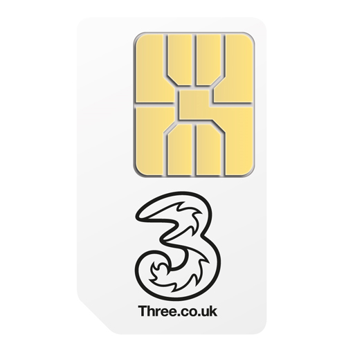 3 Pay As You Go Pre-Pay Micro Sim Card for iPad  - SIM3IPADM