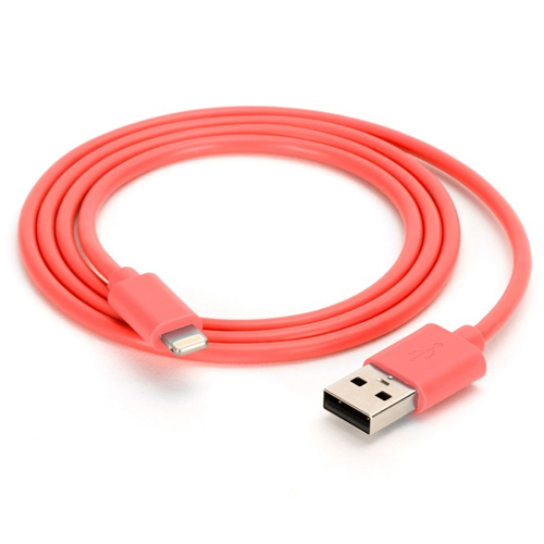 Griffin MFI Lightning USB Data Cable In Red 1M