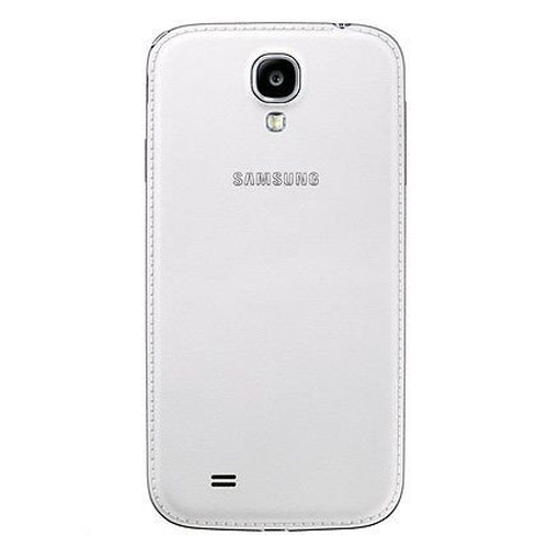 Genuine Samsung Leather Battery Cover For Galaxy S4 In White - Bulk