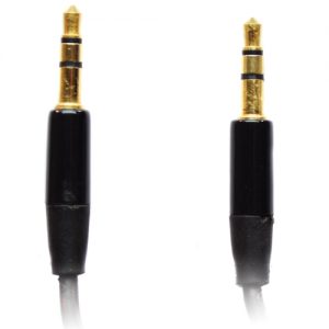 Pama 3.5mm to 3.5mm Stereo Jack Plug Lead - Short Black 60cm - Bulk