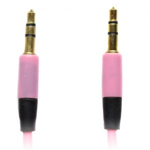 Pama 3.5mm to 3.5mm Stereo Jack Plug Lead - Short Pink 60cm