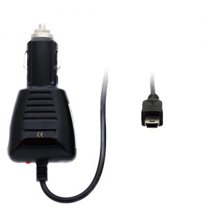 Pama 12/24v In Car Charger with 2m Straight Lead and Mini USB Plug 1A