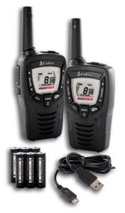 Cobra MT645 Walkie Talkie Radio Twin Pack with  Batteries and Charging Cable