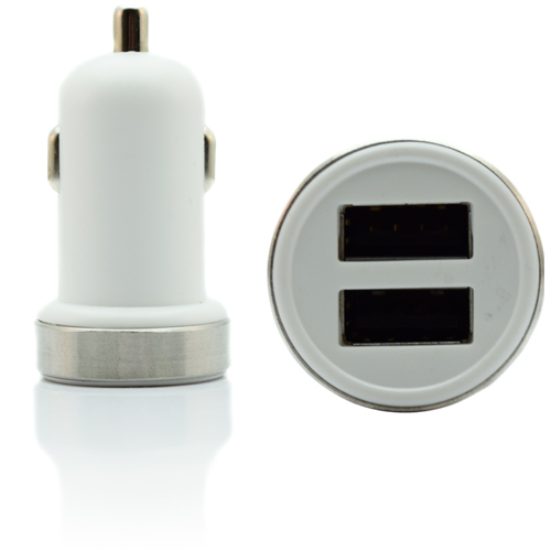 Pama Universal Twin USB In Car Charger In White 2A - USBM2SCW2A