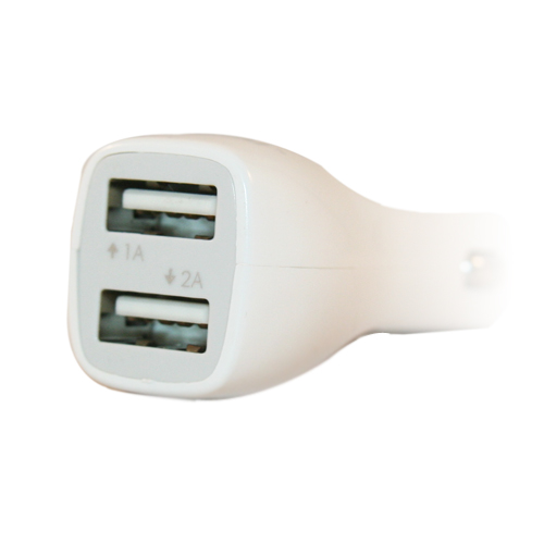 Pama Universal Twin USB In Car Charger 2A In White - USB2SC2AW