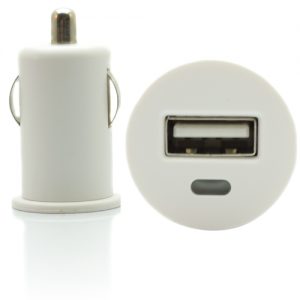 Pama Universal USB Micro In Car Charger In White 1A - USBMSCW