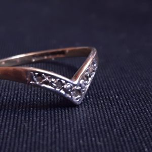 Rockman Jewelry Wishbone Gold Key Ring